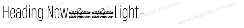 Heading Now62Light字体转换